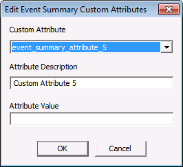 Edit Event Summary Custom Attributes